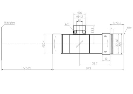 Mechanical Drawing LCM-TELECENTRIC-1.5X-WD65-1.5-CO