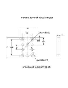 Tripod Mounting Plate ME2P USB3