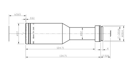 Mechanical Drawing LCM-TELECENTRIC-0.4X-WD65-1.5-NI