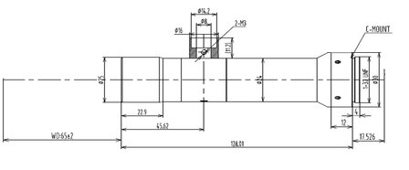 Mechanical Drawing LCM-TELECENTRIC-6X-WD65-1.5-CO