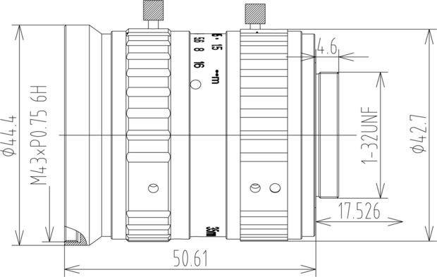 Mechanical Drawing LCM-25MP-35MM-F2.8-1.1-ND1