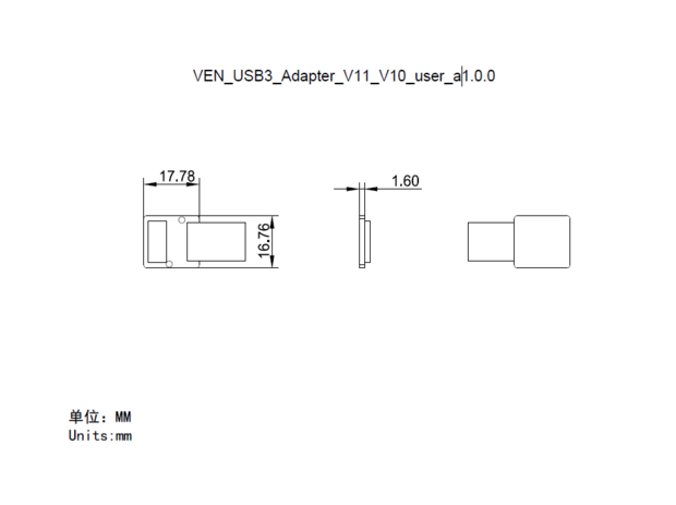 VEN-160-227U3C-FPC, IMX273, 1440x1080, 227fps, 1/2.9", Global shutter, Boardlevel, Color