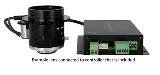 Motorized focus lens C-mount 5MP 8MM F1.4 for max sensorsize 2/3" AF with controller